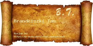 Brandeiszki Tas névjegykártya